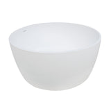Aqua Eden VRTRS515124 Arcticstone 51Inch Solid Surface White Stone Freestanding Tub with Drain, Matte White