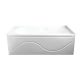 Aqua Eden VTAP603216R 60Inch Acrylic AntiSkid Alcove Tub with Right Hand Drain Hole, White