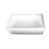 Aqua Eden Vtap663222L 66-Inch Acrylic Alcove Tub With Left Hand Drain Hole, White