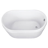 Aqua Eden VTRS522928 52Inch Acrylic Freestanding Tub with Drain, White