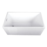 Aqua Eden VTSQ512823 51Inch Acrylic Freestanding Tub with Drain, White