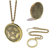 Second Pentacle of Venus Necklace – 72 Names of God – 1FitAll Bezel