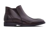 TOTO - W0371 - 2.6 Inches Taller (Rich Espresso Brown) - Soft Supple Genuine Leather Mid-Top Ankle Zipper Boot