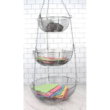 Rsvp International Woven Wire Hanging Basket - Chrome
