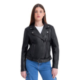 Adeline Women's Lambskin Asymmetrical Jacket