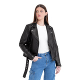 Adeline Women's Lambskin Asymmetrical Jacket