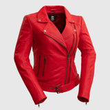 Adeline Women's Lambskin Asymmetrical Jacket