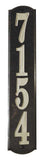 Wexford Vertical Black Polished Stone Color Solid Granite Address Plaque