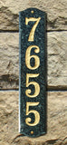 Wexford Vertical Emerald Green Polished Stone Color Solid Granite Address Plaque