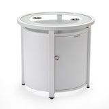Leisuremod Walbrooke White Patio Round Tank Holder