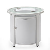 Leisuremod Walbrooke White Patio Round Tank Holder