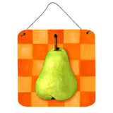 Caroline'S Treasures Pear In Orange By Ute Nuhn Wall Or Door Hanging Prints Whw0117Ds66, 6Hx6W, Multicolor