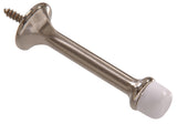 Hillman Group 852934 Brass Plated Rigid Door Stop Satin Nickel 3 in.
