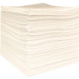 Global Industrial™ Oil Only Sorbent Pads Heavyweight 15W X 18L White 100/Pack