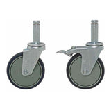 Casters, Set Of (4) 5 Swivel (2 With Brakes), Thermoplastic Resin