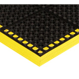 Safewalk with Colored Borders 4-Sides 28''x40'' Black w/Yellow