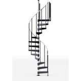 Global Industrial™ Reroute 42H Platform 2 Rails Spiral Stair Kit 42Dia 14-1/8H 12 Treads