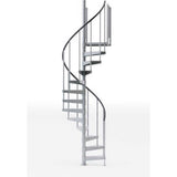 Global Industrial™ Exterior 36H Platform 2 Rail Spiral Stair Kit42Dia 11-1/4H Vinyl Rails