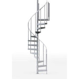 Global Industrial™ Exterior 42H Platform 2 Rail Spiral Stair Kit 42Dia 13-1/3H Alum Rails