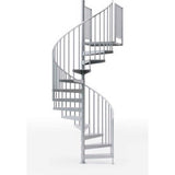 Global Industrial™ Exterior 42H Platform 2 Rail Spiral Stair Kit 60Dia 16-1/2H Alum Rails