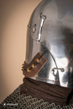 Bascinet Helmet with Visor 2mm Polished