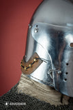 Full Visor Bascinet Helmet 2mm Polished
