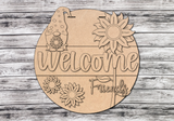 Welcome Sunflower Gnome Door Hanger DIY Unfinished Kit