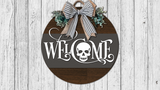 Welcome Skull Door Hanger - DIY Unfinished Kit - Lvl 1