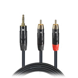 Prox Xc-Cmr15 15 Ft High Performance 3.5Mm 1/8 Mini Trs To Dual Rca-M Unbalanced Y-Cable