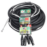 Prox Xc-Dxlr50 50' Ft High Performance Dual Xlr-M To Dual-F Xlr Audio Cable