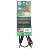Prox Xc-Syr03 3 Ft. Unbalanced 1/4 Trs-M To Dual Rca-M High Performance Audio Cable