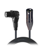 Prox Xc-Xlr25Fr 25' Ft High Performance Right-Angle Xlr-F To Xlr-M Audio Balanced Cable