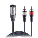 Prox Xc-Xmyrca03 3' Ft Premium Xlr Female To Dual Rca Splitter Duplicator Lead Y-Cable