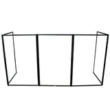 Prox Xf-5X3048B 5 Panel Black Frame Dj Facade W-Stainless Quick Release 180 Deg. Hinges