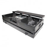 Prox Xs-Tmc1012Wltfbtlbl Flight Coffin Case For 12 Rane 72 Mixer And 2 Turntables In Battle Mode W/ Laptop Shelf And Wheels Bl