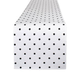 Dii Reversible Polka Dot Table Runner 72 White/Black