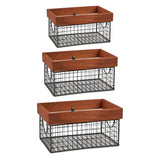Dii Asst Bronze Finish Farmhouse Basket (Set Of 3)