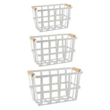 Dii Asst White Urban Modern Metal Basket Set/3