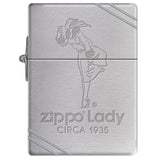 1935Mp320535 - Zippo Procut 1935 Replica W/ Slashes-Zippo Lady Circa 1935