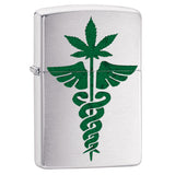 200Ci405912 - Procut Zippo Leaf Med. Brushed Chrome