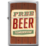 207Ci012664 - Zippo Procut Street Chrome Free Beer Tomorrow