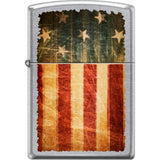 207Ci018426 - Zippo Procut Street Chrome Abstract America Patriotic