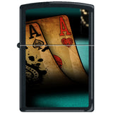 218Ci009091 - Zippo Procut 218 Black Matte-Double Aces