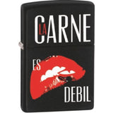 218Ci010057 - Zippo Procut La Carne Es Debil Black Matte
