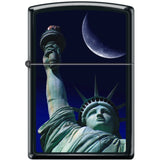 218Ci017840 - Zippo Procut Liberty At Night Black Matte