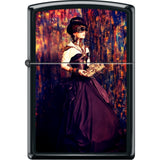 218Ci018405 - Zippo Procut Black Matte Portrait Steampunk Woman
