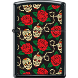 218Ci018415 - Zippo Procut Black Matte Sugar Skulls