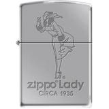 250Mp400204 - Zippo Procut Lady Luster Etch High Polish Chrome