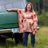 Aanya Adjustable Short Kaftan – Boho Kaftan Tunic Made from Reclaimed Sari