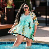 Aanya Adjustable Short Kaftan – Boho Kaftan Tunic Made from Reclaimed Sari